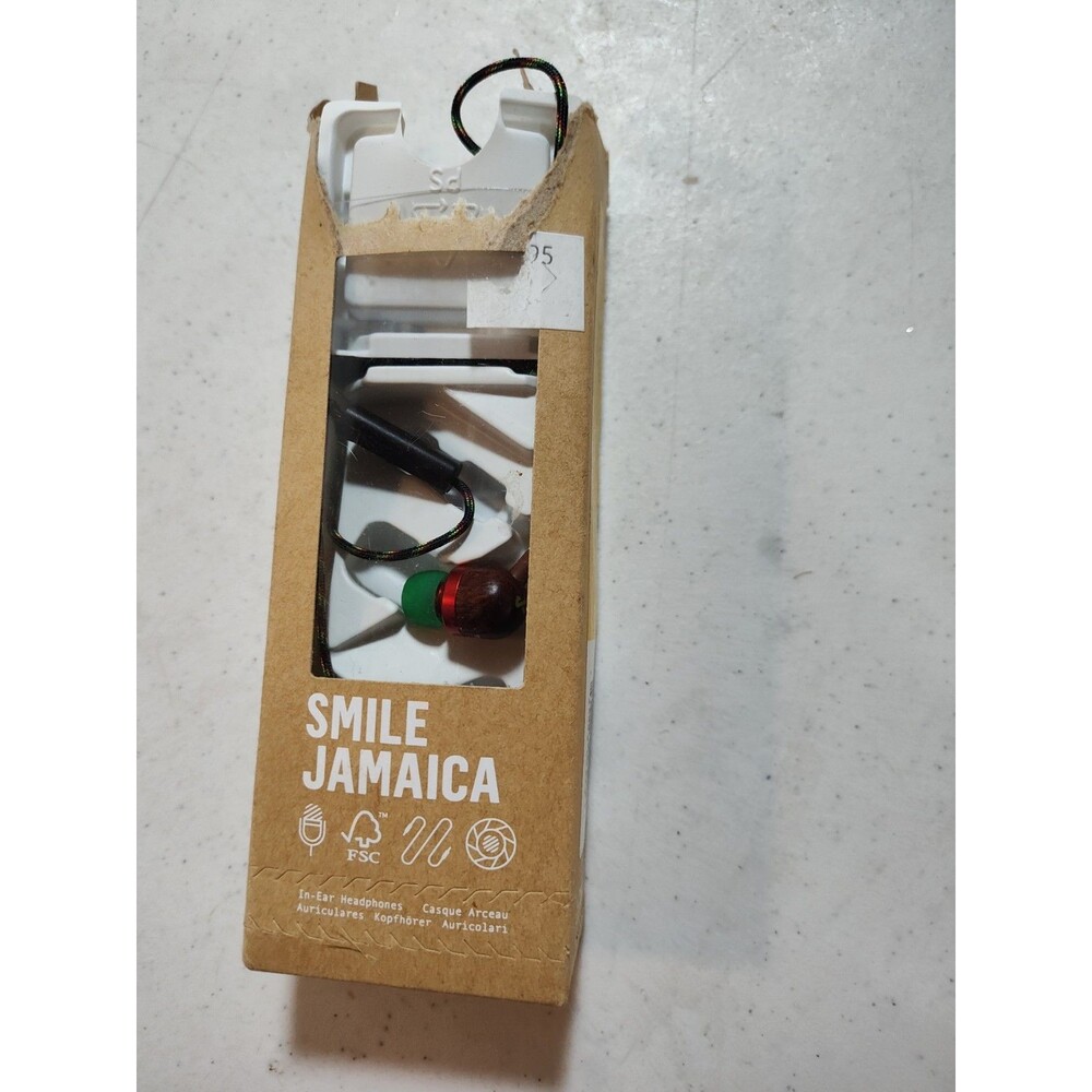 House of Marley Smile Jamaica Wired Earphones w/ Microphone, Noise Isolating 833